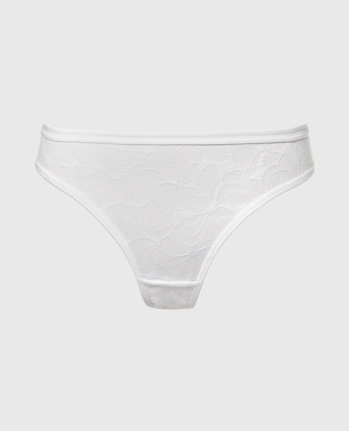 Lined Thong in Powdered Sugar