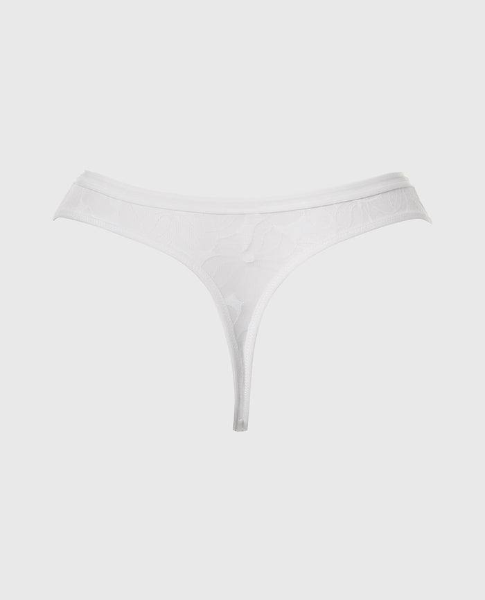 Lined Thong in Powdered Sugar