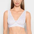 Lined Triangle Bralette in Powdered Sugar