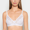 Lined Wired Triangle Bralette in Powdered Sugar