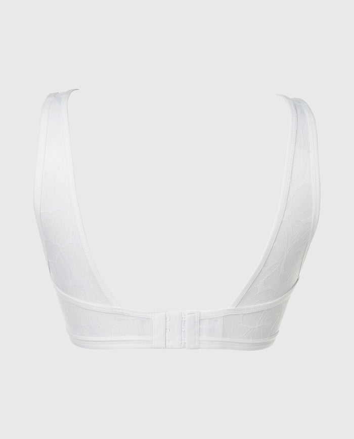 Lined Wired Triangle Bralette in Powdered Sugar