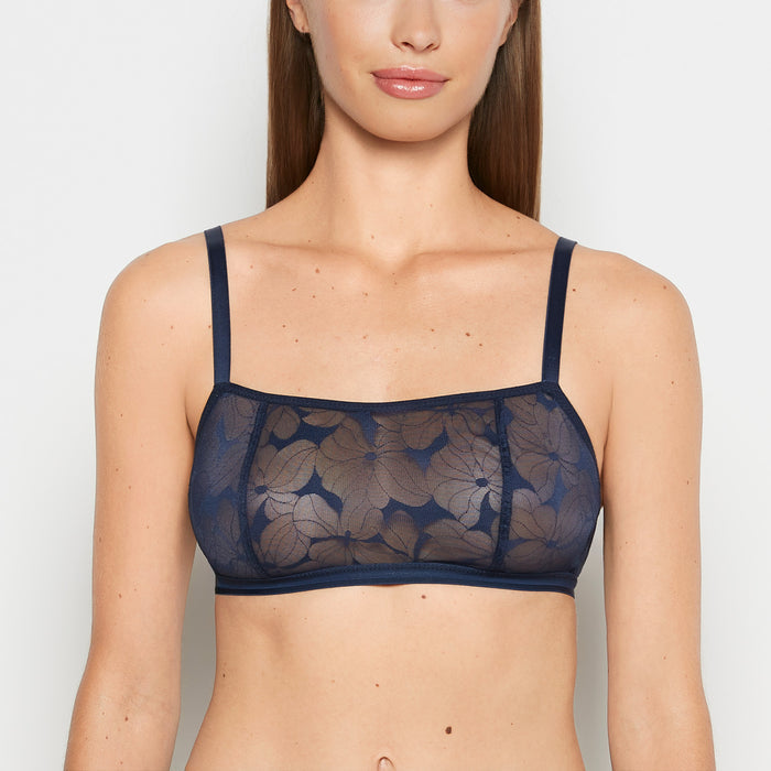Lined Wireless Bralette in Navy