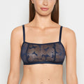 Lined Wireless Bralette in Navy