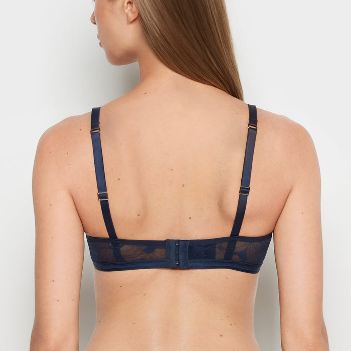 Lined Wireless Bralette in Navy