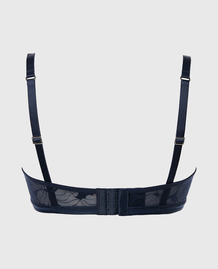 Lined Wireless Bralette in Navy