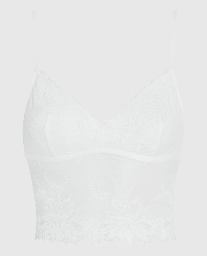 Long Line Bralette in Ivory
