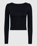 Long Sleeve Pajama Top in Smoulder Black
