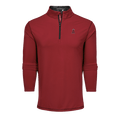 Varsity Red LA Angels Colorado Mock Neck Quarter-Zip Performance Midlayer - Front View | Greyson Clothiers