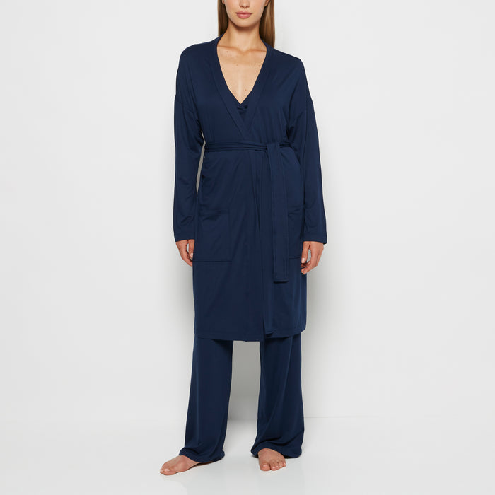 Lounge Robe in Dark Navy