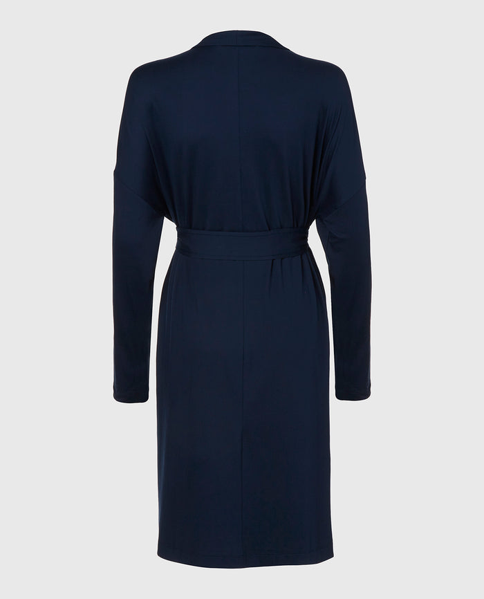 Lounge Robe in Dark Navy