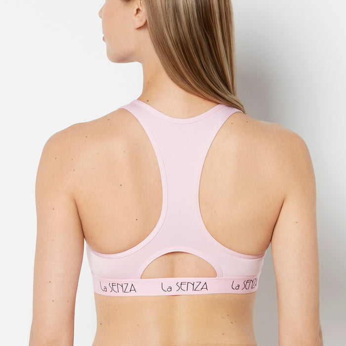 Low Impact Scoop Neck Sports Bra in Sweet Dream
