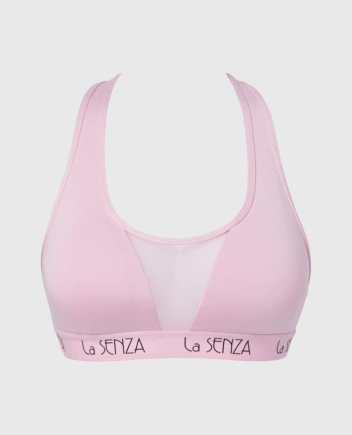 Low Impact Scoop Neck Sports Bra in Sweet Dream