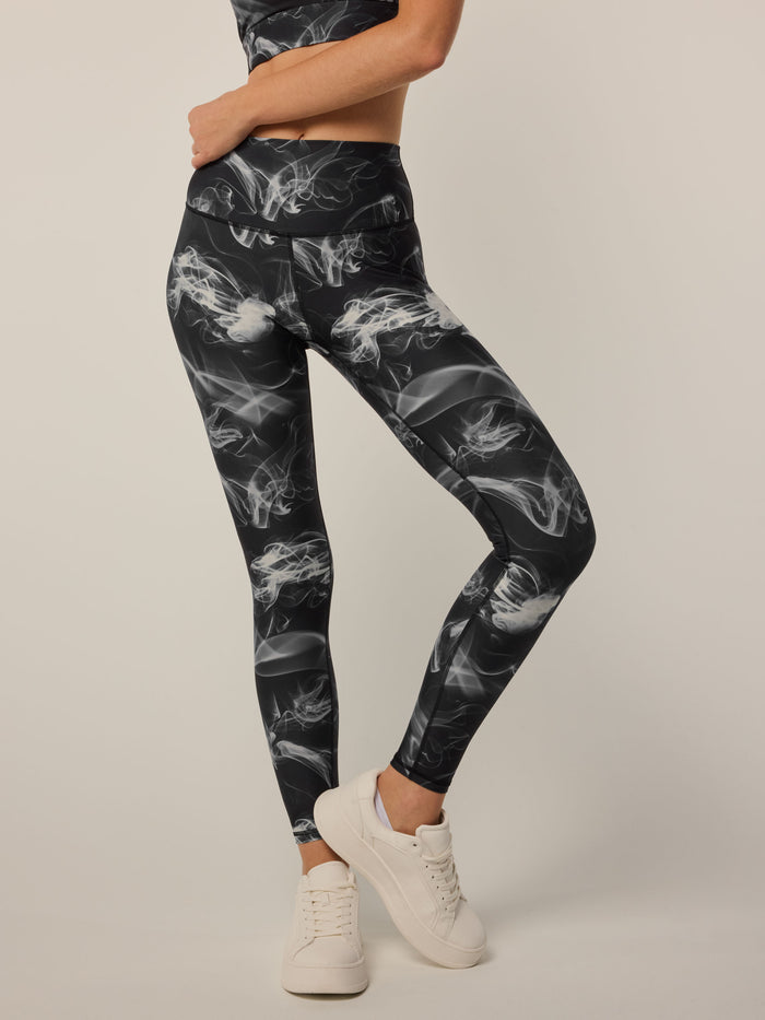 Shepherd Ghost Dancer Luna Legging, high-waist smoke print - Side View | Greyson Clothiers