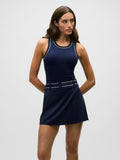 Maltese Blue Luna Two-Tone Tank Top - Three-Quarter View, Contrast Piping Detail | Greyson Clothiers