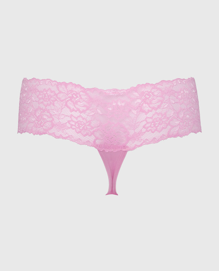 Magnificent Lace Thong Panty in Orchid