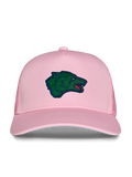 Azalea Pink Members Only Green Wolf Trucker Hat - Front View | Greyson Clothiers