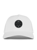 Arctic White Members Only Trucker Hat - Front View with Wolf Patch | Greyson Clothiers
