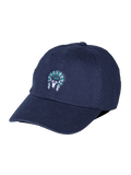 Maltese Blue Members Only Wise Wolf Dad Hat - Front Angle, Embroidered Wolf Detail | Greyson Clothiers