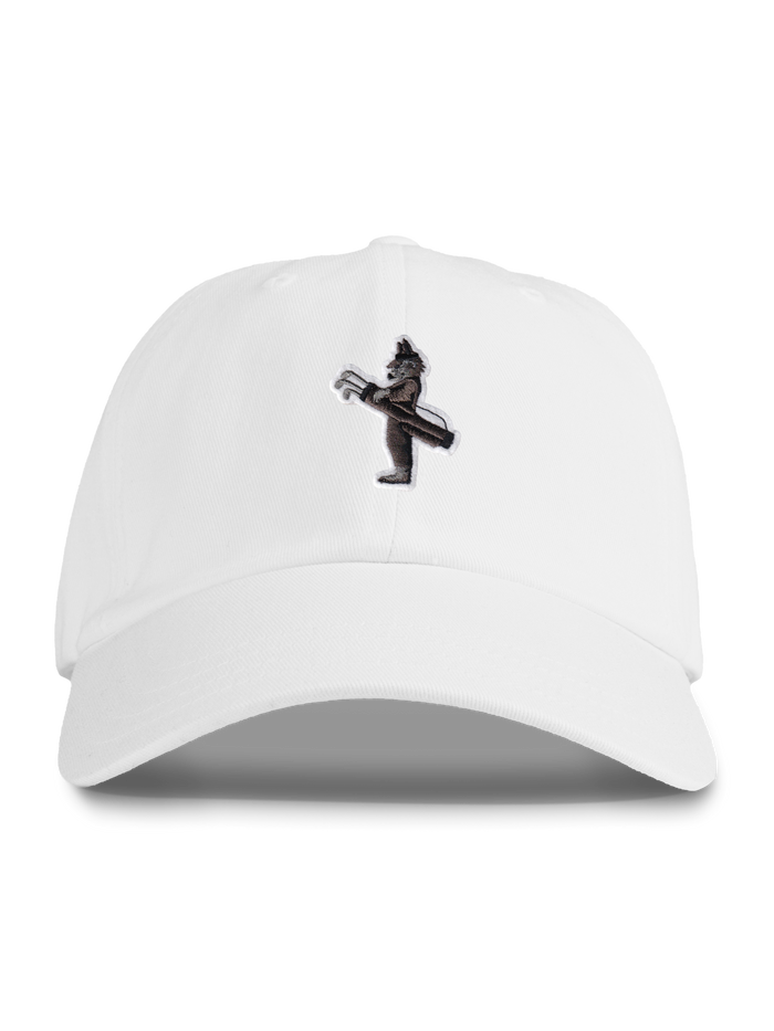 Arctic Members Only Wolf Caddie Dad Hat - Front View, Wolf Caddie Embroidery | Greyson Clothiers