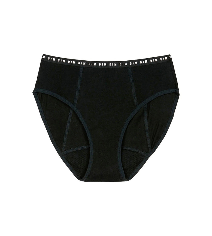 Menstrual Panty Bikini Logo Waist in Tuxedo Black