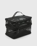 Mesh Cosmetic Case in Tuxedo Black