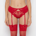 Mesh Garter in Crimson
