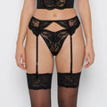Mesh Garter in Tuxedo Black