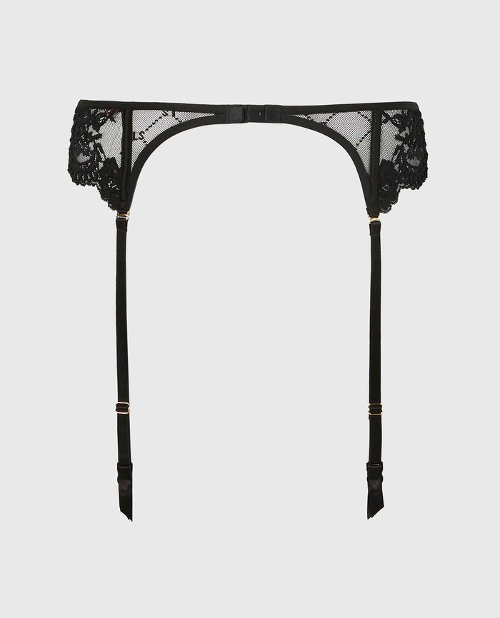 Mesh Garter in Tuxedo Black