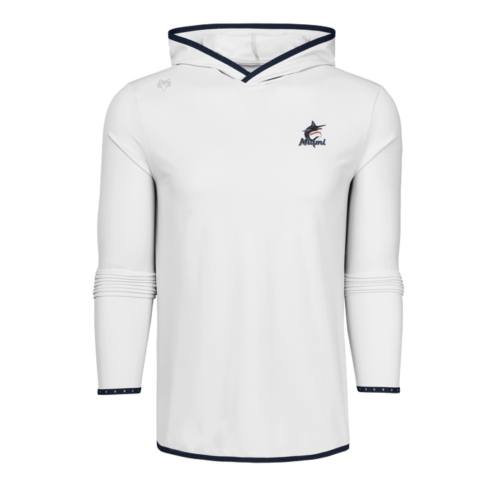 Arctic Men's Miami Marlins Colorado Hoodie - Front Flat Lay, Elasticated Sleeves & Wolf Logo | Greyson Clothiers