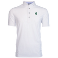 Arctic Michigan State Spartan Tala Polo - Front View, MSU Spartans logo, stretch golf polo | Greyson Clothiers