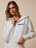 Arctic MSU Stadium Series Kristina Hoodie Cropped Zip-Up - On Model Front | Greyson Clothiers