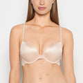 Micro cup push up bra with Reverie Lace Wing in Cameo Rose