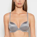 Micro cup push up bra with Reverie Lace Wing in Skyrocket