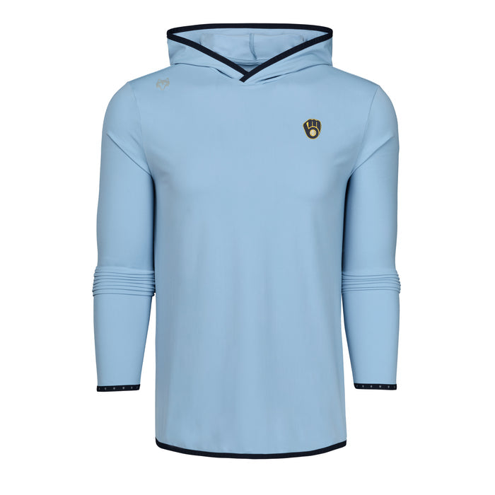 Wolf Blue Milwaukee Brewers Colorado Hoodie - Front View, Brewers Chest Logo | Greyson Clothiers