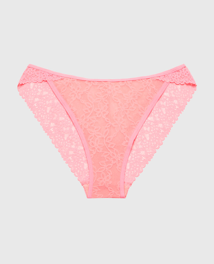Mini Cheeky Panty in Ultra Lace in Conch Shell