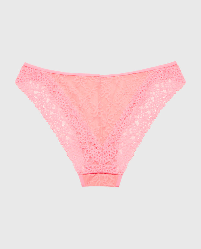 Mini Cheeky Panty in Ultra Lace in Conch Shell