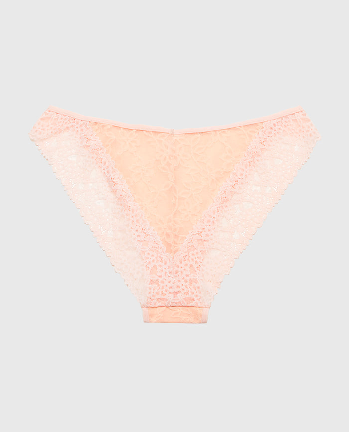Mini Cheeky Panty in Ultra Lace in Tropical Peach