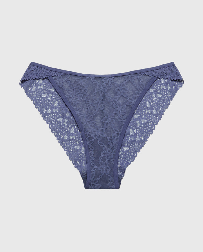 Mini Cheeky Panty in Ultra Lace in Vintage Indigo