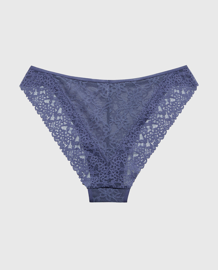 Mini Cheeky Panty in Ultra Lace in Vintage Indigo