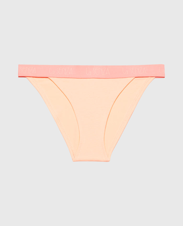 Mini Cheeky Panty with Art Deco Logo in Pink