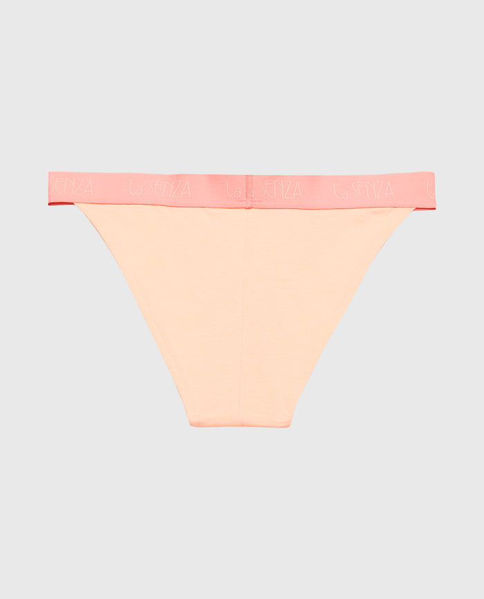 Mini Cheeky Panty with Art Deco Logo in Pink