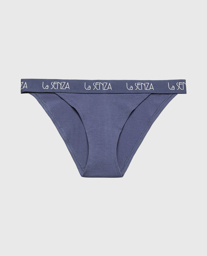 Mini Cheeky Panty with Art Deco Logo in Vintage Indigo