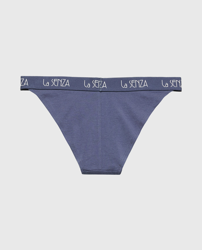 Mini Cheeky Panty with Art Deco Logo in Vintage Indigo