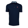 Maltese Blue Minnesota Twins Golf Polo - Front View, TC Logo Detail | Greyson Clothiers
