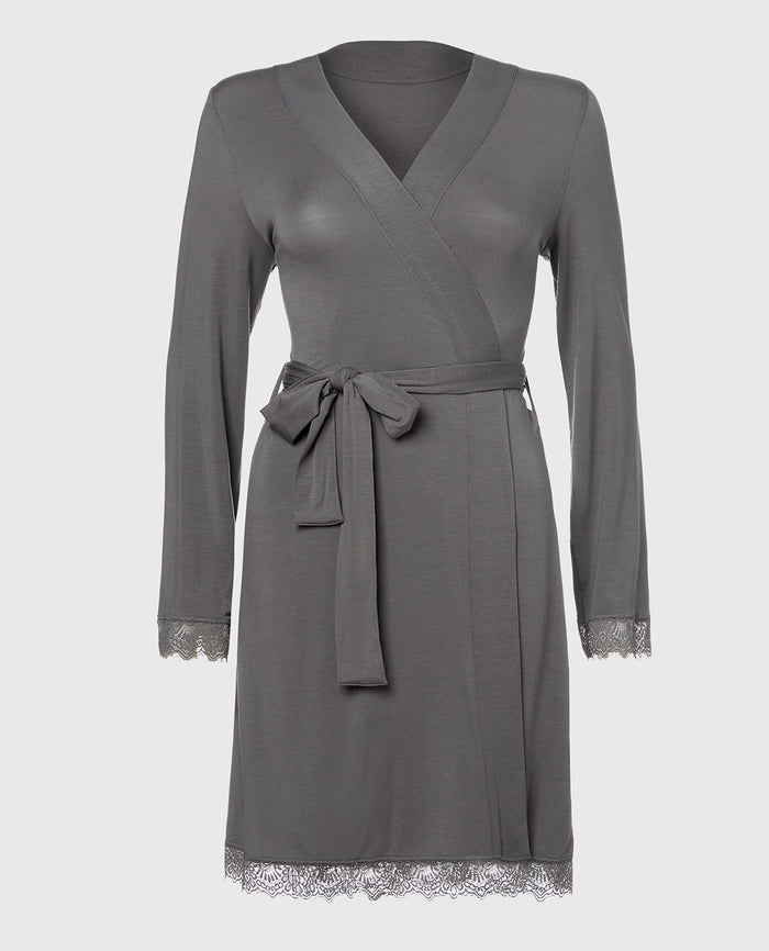 Modal with Lace Trim Rob in Smoked Pearl