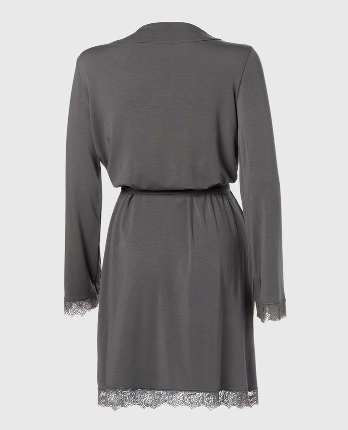 Modal with Lace Trim Rob in Smoked Pearl