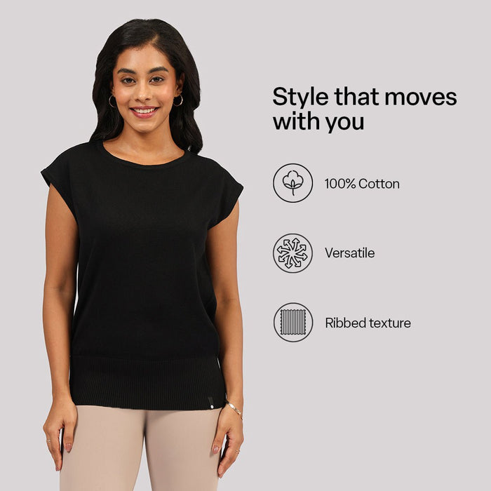 Move All Day Cap Sleeves Top - BlissClub