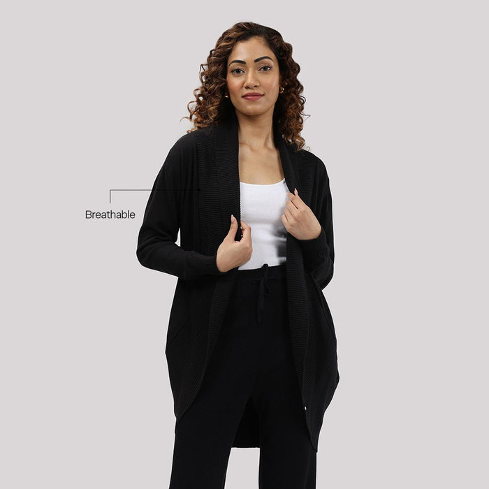 Move All Day Collared Shrug - BlissClub