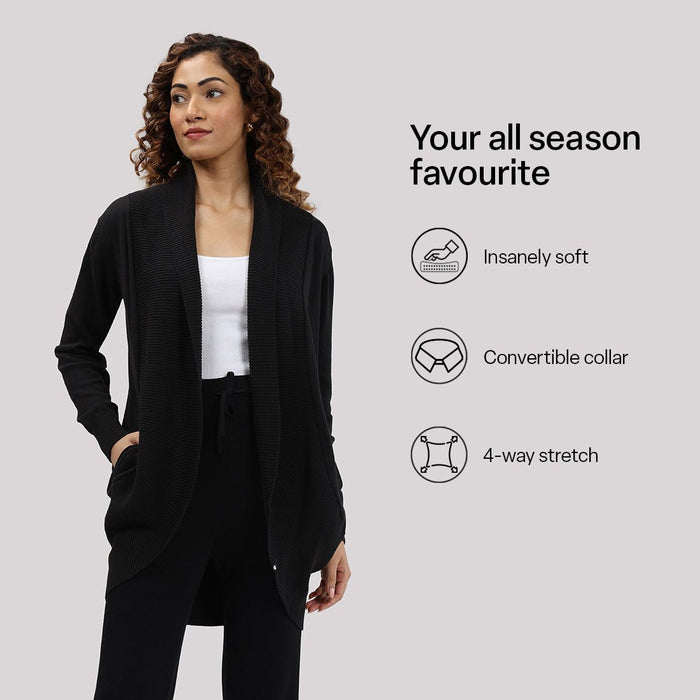 Move All Day Collared Shrug - BlissClub
