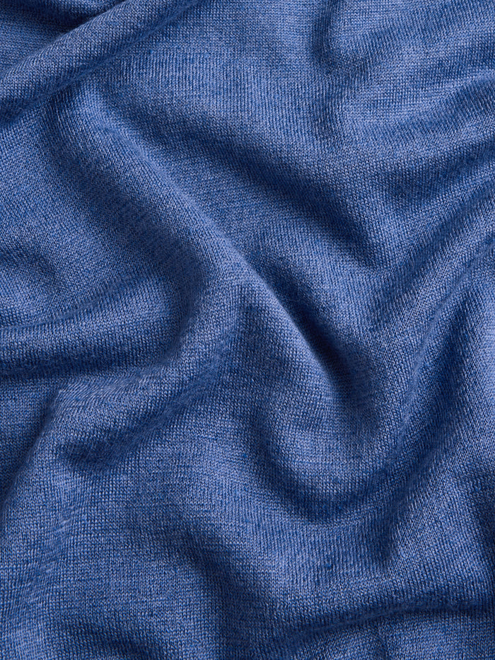 Napeague Sweater Hoodie Falcon - Merino Wool Linen Knit Fabric Texture Close-Up | Greyson Clothiers